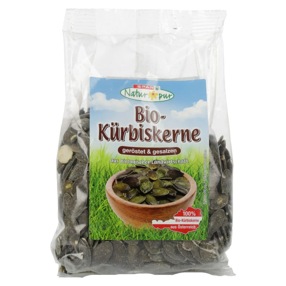 bio bučna semena pražena in soljena, spar natur*pur, 200g