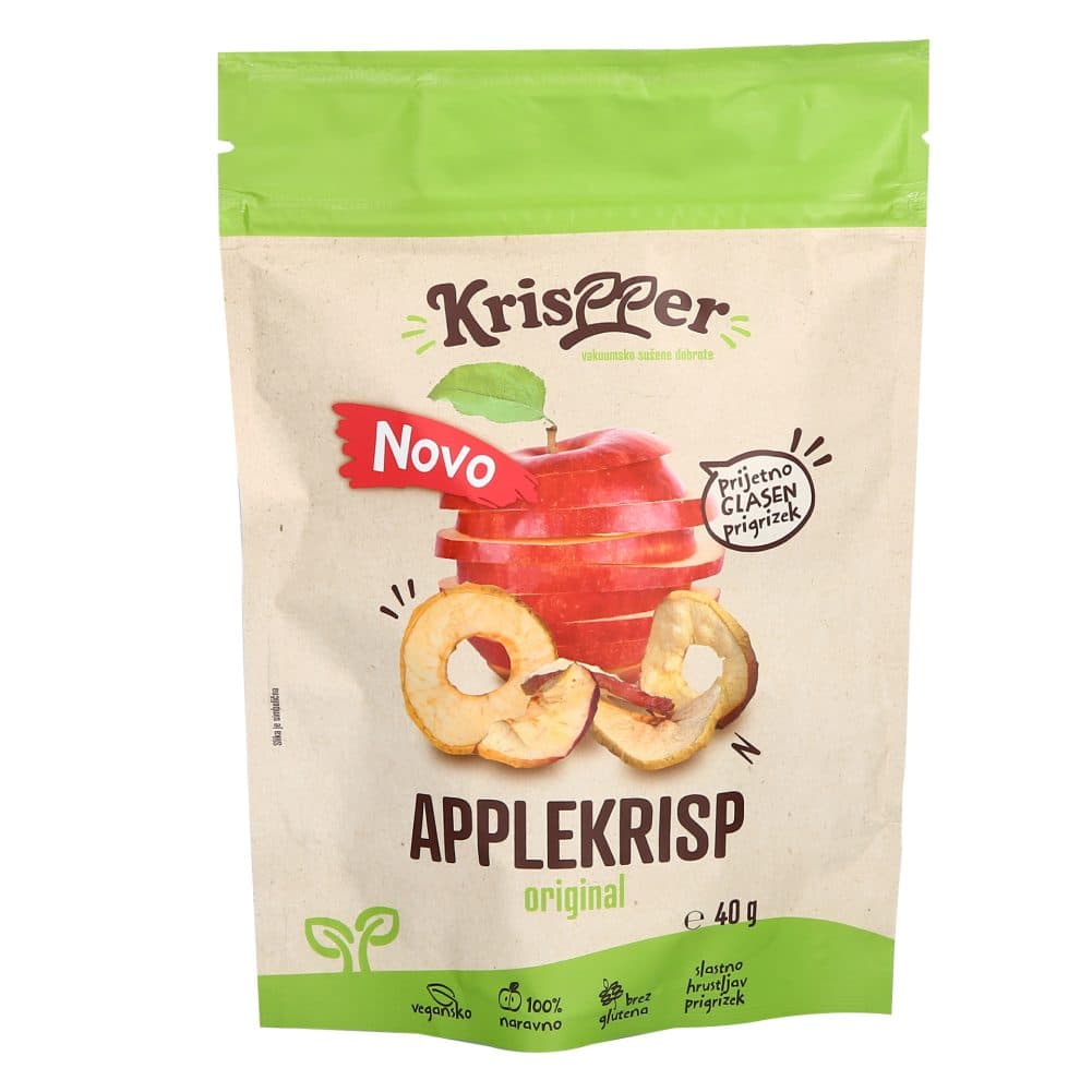 jabolčni obročki applekrisp, original, krispper, 40g