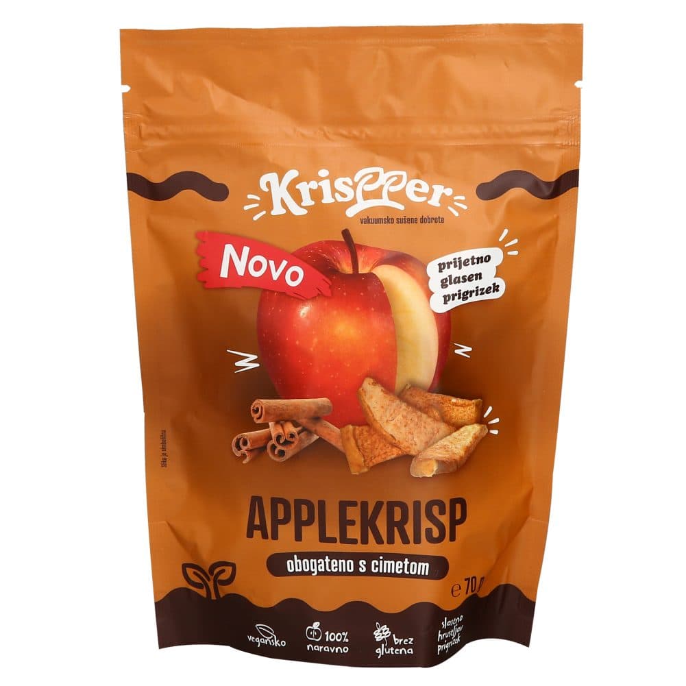 jabolčne blazinice applekrisp, z okusom cimeta, krispper, 70g