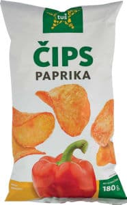 Čips Tuš Paprika 180 g 
