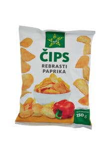 Rebrasti Čips Tuš Paprika 150 g 