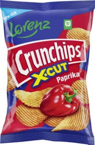 rebrasti čips z okusom paprike crunchips x-cut lorenz