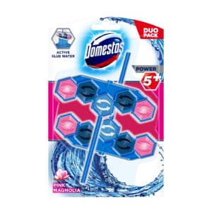 Osvežilec Domestos, WC obešanka, Power 5, Bluewater, Pink Magnolia, 2 x 53 g