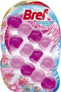 Osvežilec Bref, Brilliant Gel, Spring Rain, 3 x 42 g