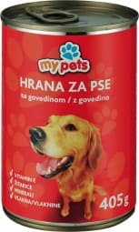 hrana za pse z govedino, my pets, 405 g