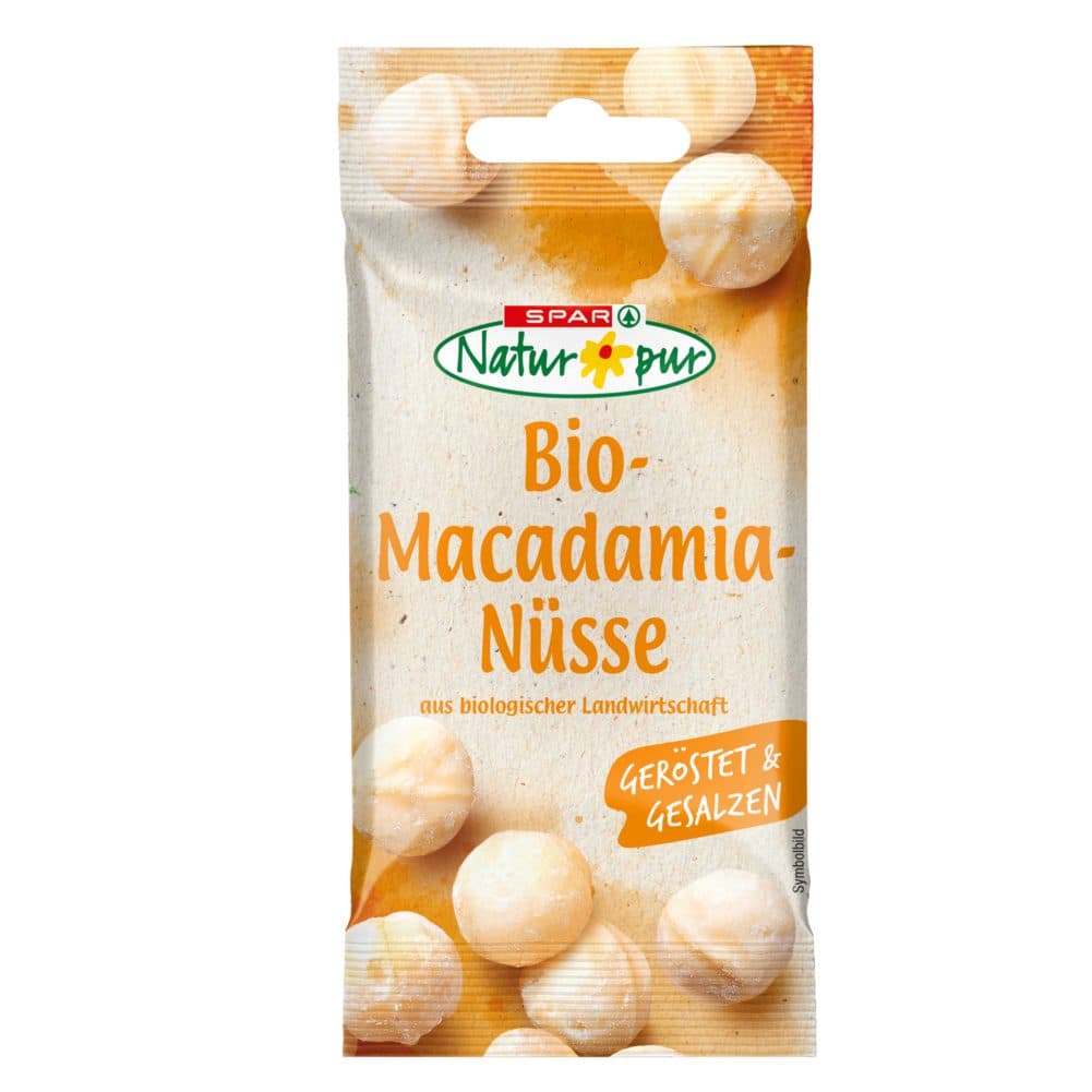 bio pražena in soljena makadamija, spar natur*pur, 30g